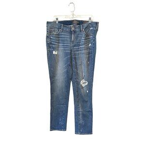NWT Torrid Distressed Boyfriend Straight Vintage Stretch Denim Jeans Size 12